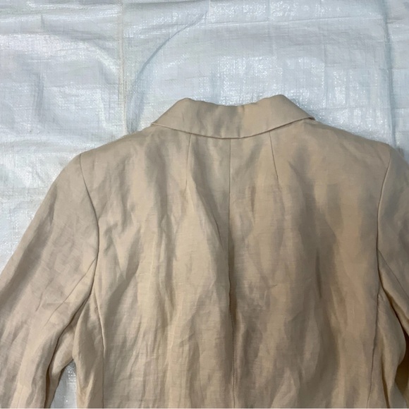 J. Crew Willa Linen Cupro Cream Women's Blazer Size 6 - Picture 11 of 12